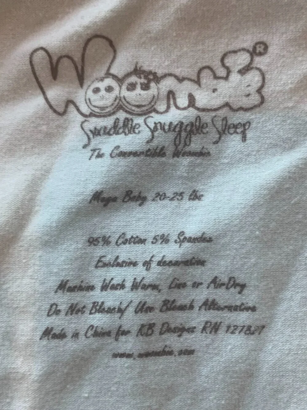 Woombie Convertible Green Swaddle 20-25 lbs